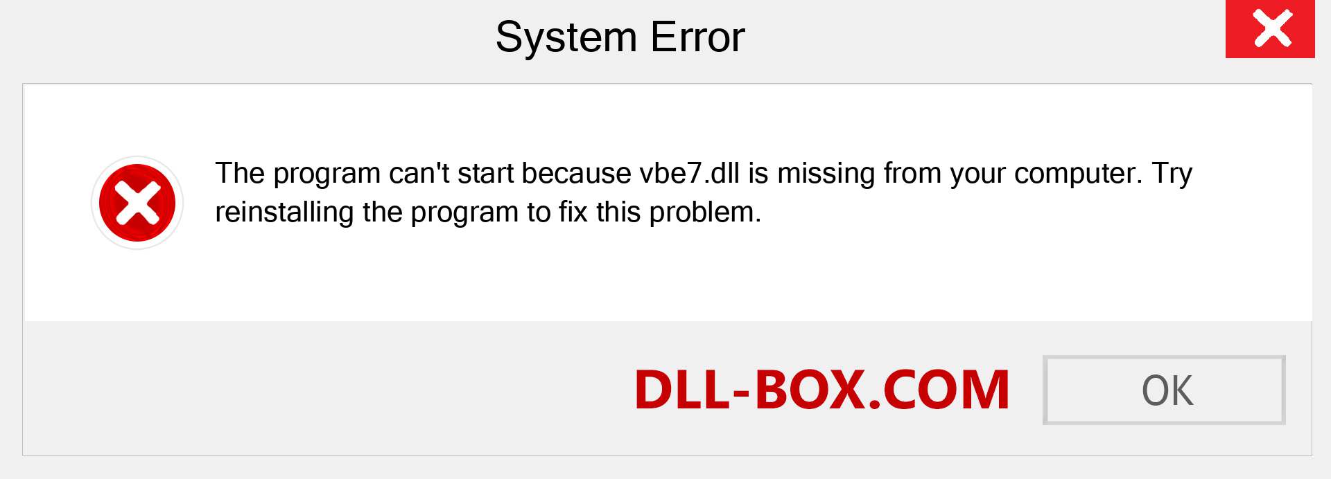  vbe7.dll file is missing?. Download for Windows 7, 8, 10 - Fix  vbe7 dll Missing Error on Windows, photos, images
